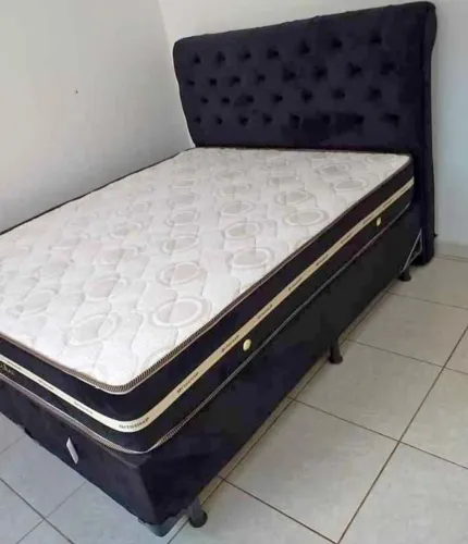 Cama Box Casal com Colchão molas ensacadas
