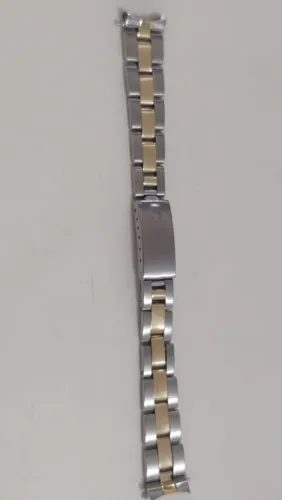 PULSEIRA ROLEX 13MM OURO C/ AÇO 