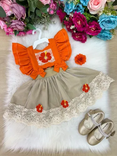 Romper Temático para Bebê festas menina 