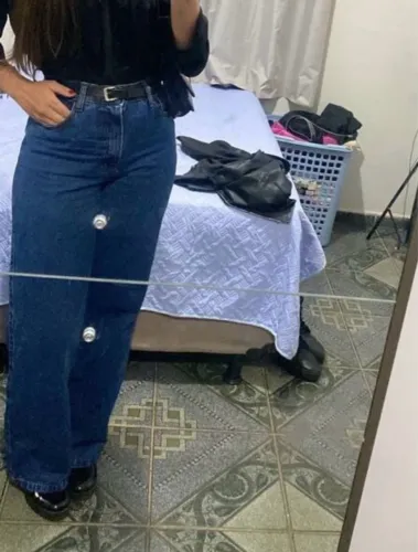 Calça Jeans Wide Leg Azul - Conforto e Estilo!