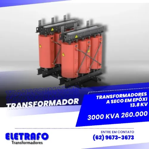 Transformador a Seco em Epóxi 13,8 kV - 3000 kVA | Energia Estável para Grandes Demandas