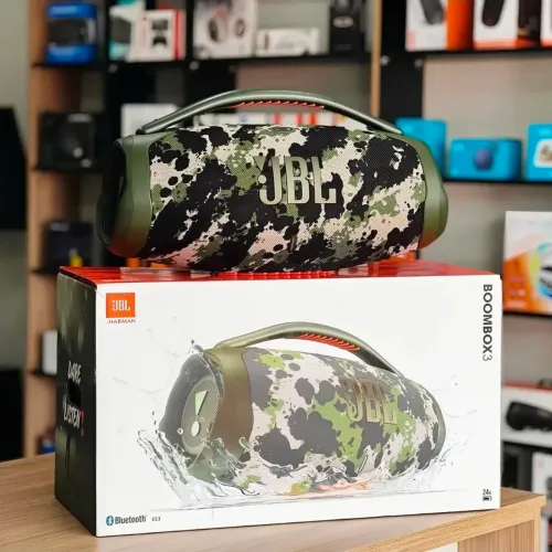 JBL Boombox 3 Camuflada? Som Potente, Bateria Gigante