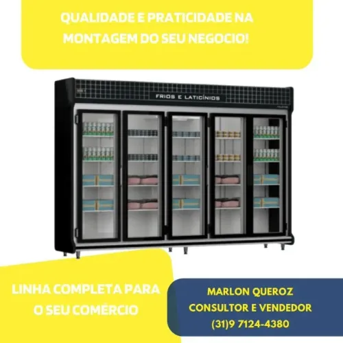 Expositor Auto Serviço 5 Portas Polo Frio 220v
