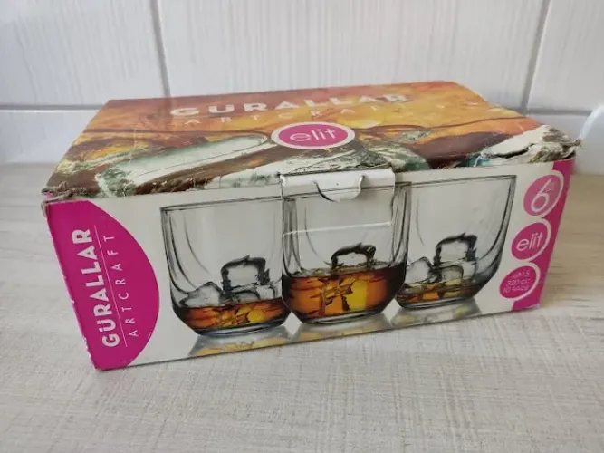 Conjunto 6 Copos Gurallar Tipo Whisky Ou Água Artcraft Novo na Caixa