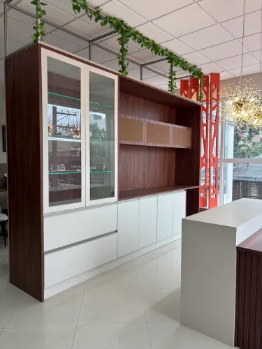Troca de Showroom - Área Gourmet com Ilha Orgânica em Pés Ripados - 100% MDF 