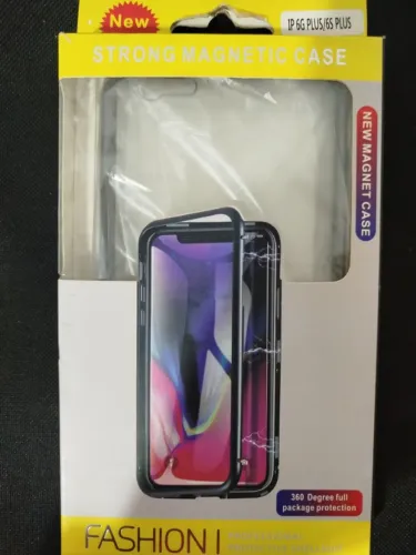 Case Magnético Capinha Compatível Celular iPhone 6/6S Plus Vidro Verso