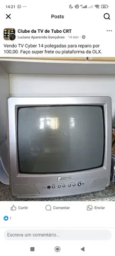 TV Cyber 14 polegadas para reparo