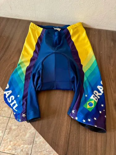 BERMUDA CICLISMO, MARCA BARBEDO, ORIGINAL, TAMANHO G, EDIÇÀO ESPECIAL BRASIL