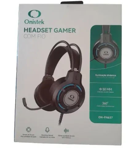Headset Gamer Onistek On-fn637 Com Fio E Microfone