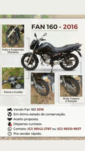 Honda CG Fan 2018 conservada