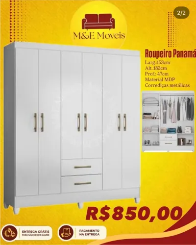 Roupeiro com entrega grátis