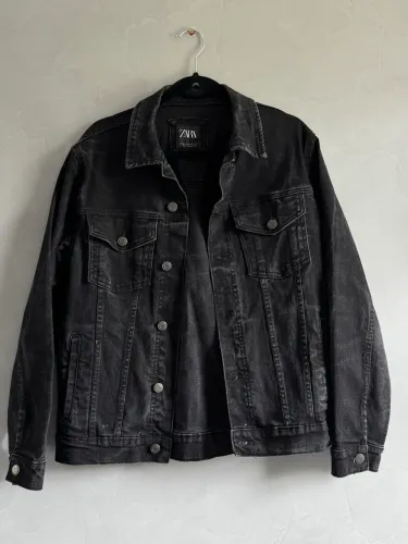 Jaqueta Jeans Preta zara