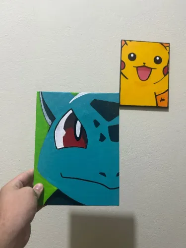 Tela / Quadro para sala Pokémon 18cmx24cm