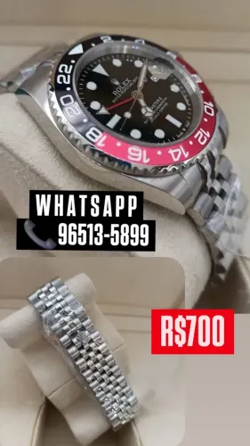 Relógio ROLEX COKE AUTOMÁTICO - GMT MASTER II PULSEIRA JUBILEU