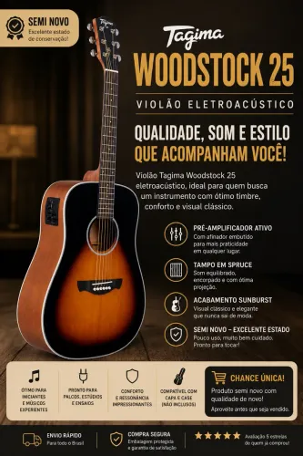 Violão Tagima wodstoc 25