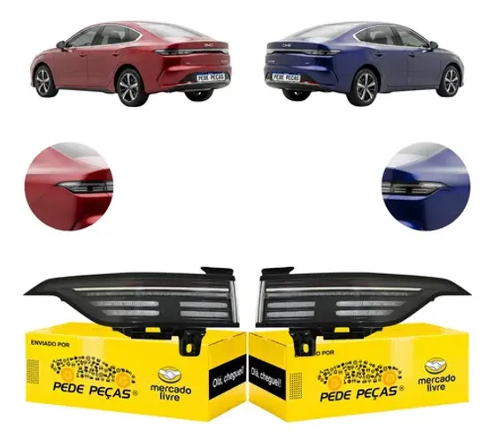 Par Lanterna Traseira Byd King 2024 25 A 2027 Full Led Novas Ambos Lados Fume