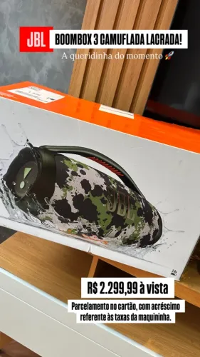 JBL BOOMBOX 3 CAMUFLADA LACRADO