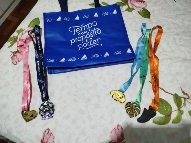 Kit corrida ecobag e 5 medalhas