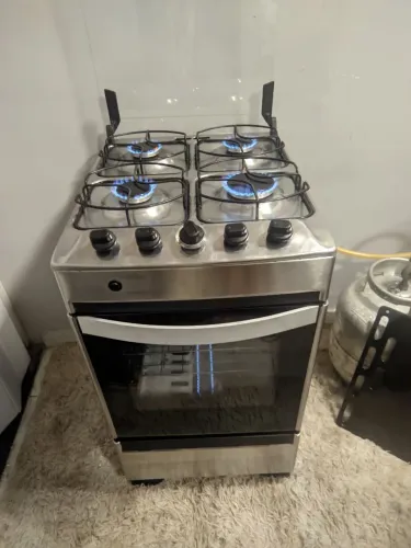 FOGÃO BRASTEMP INOX 4 BOCAS ACENDIMENTO MANUAL E FORNO ELETRICO NA PROMOÇÃO