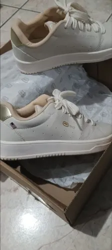 Tênis Ecko Red - Feminino - 33/34 - Off white Bege Dourado Original - Lançamento - Seminov