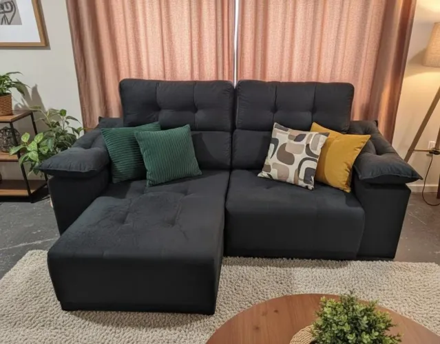 Promoção Sofá retrátil e reclinável 2m direto da fábrica, frete grátis 