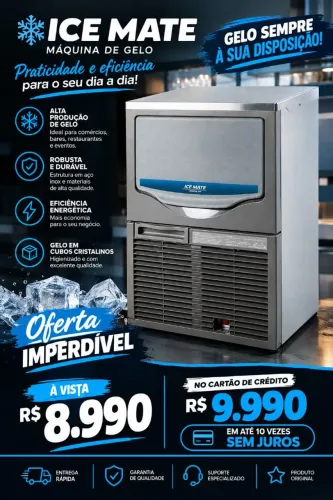 Máquina de gelos em cubos bivolt