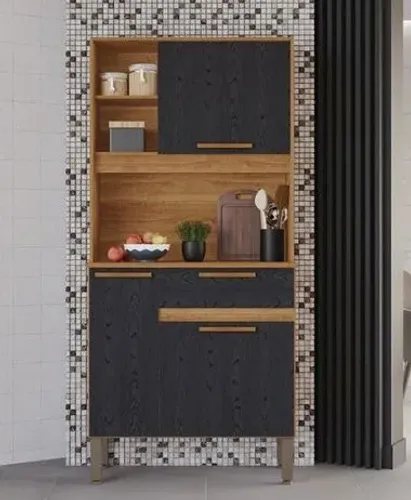 Armário de Cozinha com 3 Portas e 1 Gaveta Lia - FAZEMOS ENTREGA!