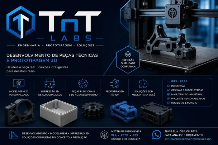 TnT Labs - Desenvolvimento de Produtos e Impressão 3D