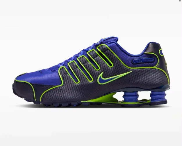? NIKE SHOX NZ - AZUL/PRETO VERDE NEON