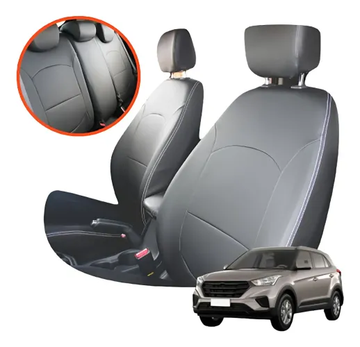 CAPA BANCO COURVIN COURO HYUNDAI CRETA 2018/2023  PRETO - GTR