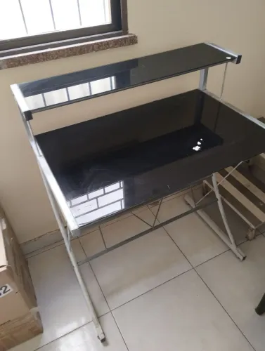 Mesinha de vidro escritório 