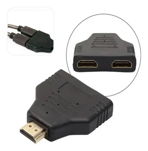 Adaptador Y T Hdmi Sinal Duplo Espelhamento 2 Tela
