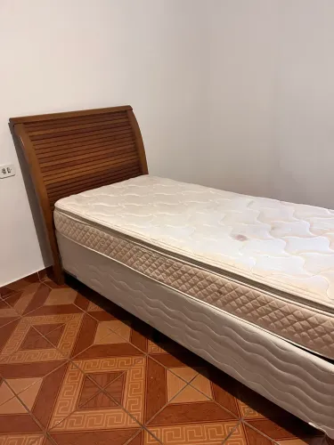 Cama box solteiro com cabeceira madeira maciça