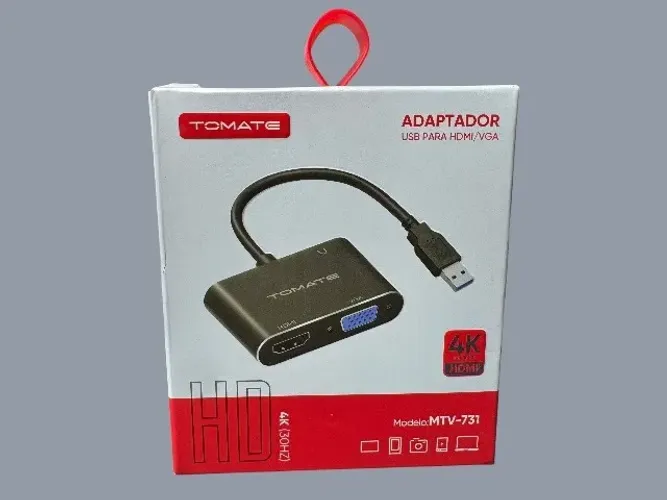 Conversor USB para HDMI / VGA Tomate MTV-731 4K com Áudio