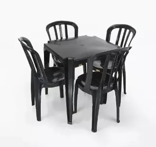 CONJUNTO DE MESA PLÁSTICA NOVA DE ÓTIMA QUALIDADE