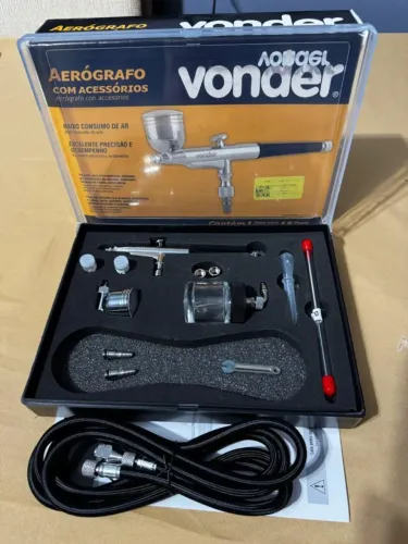 Aerógrafo Caneta Pinturas Micropinturas Retoques Automotiva Vonder