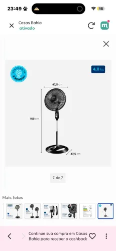 Ventilador Mondial 40cm