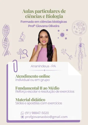 Aulas particulares de ciências e biologia