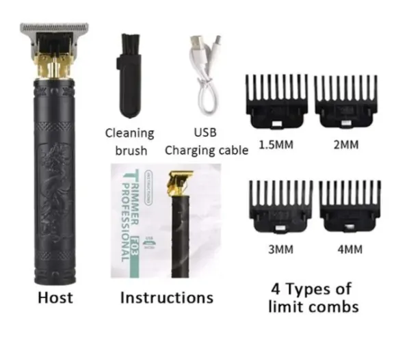Maquina Elétrica Cortar Cabelo - Preto