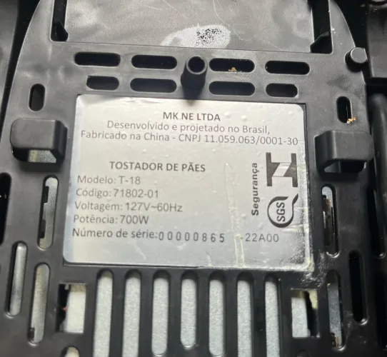 Tostador de Pães MONDIAL 127v
