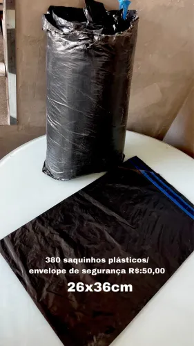 Kit com 380 saquinhos plásticos/ envelope de segurança 26x36cm