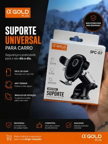 SUPORTE DE CELULAR VEICULAR TRAVA AUTOMÁTICO 