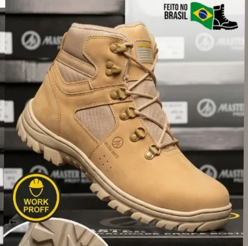 Bota Arizona Master Boots Areia C.A e Bico em PVA Palmilha em Gel