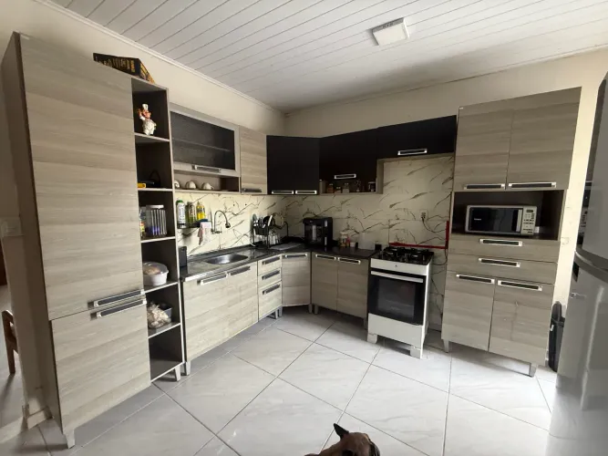COZINHA MODULADA ITATIAIA MDF EM L 2,80x2,60 COM PIA INOX