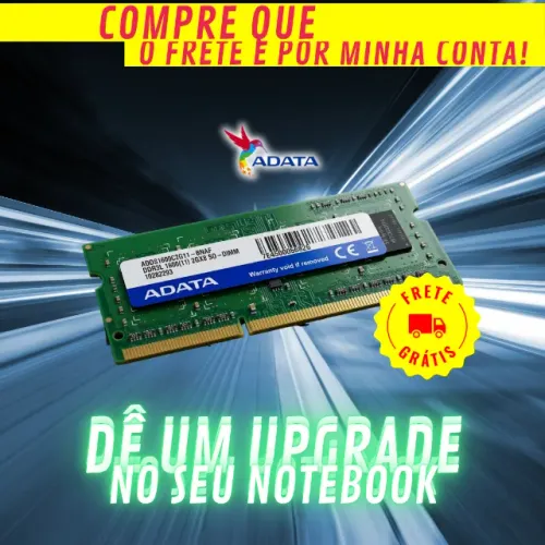 Memória DDR3L 2GB 1600MHz Notebook ADATA - Frete Grátis e 2x sem juros