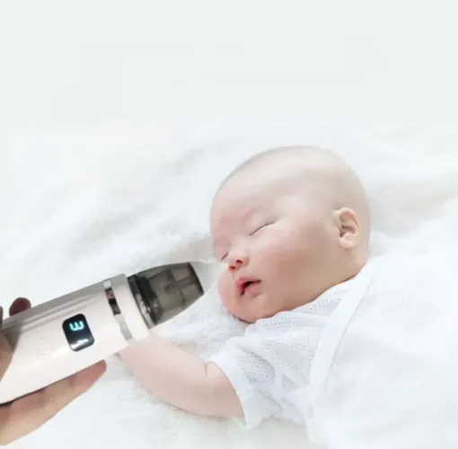 Aspirador Nasal Elétrico Bebê Recém-Nascido Sucção Ajustável Silencioso USB Recarregável