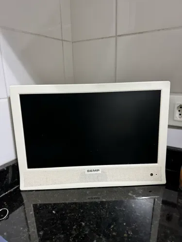 TV LED Portátil 14" Semp Branca - HDMI, USB e Ideal para Cozinha, Motorhome ou Monitor