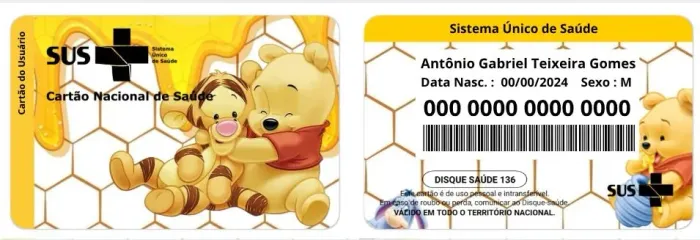 Cartão SUS personalizado