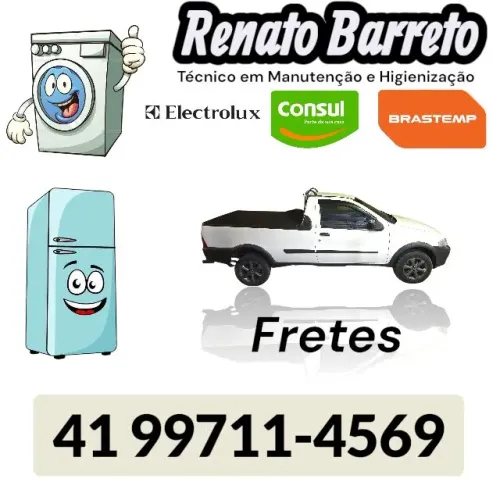 Manutenção | Higienização de Máquinas de Lavar / Geladeira | FRETES