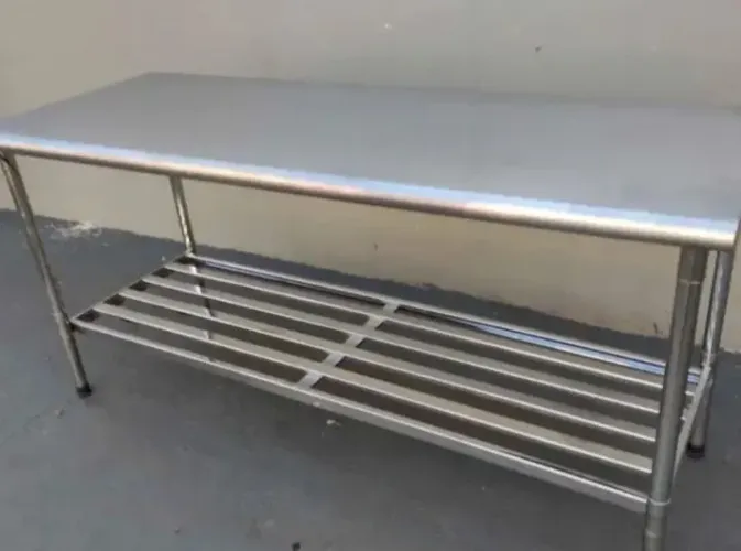 Mesa de Aço Inox Grande Profissional Nova